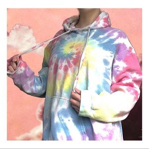 Ivory Ella Rainbow Tie-Dye Swirl Hoodie! Elephant